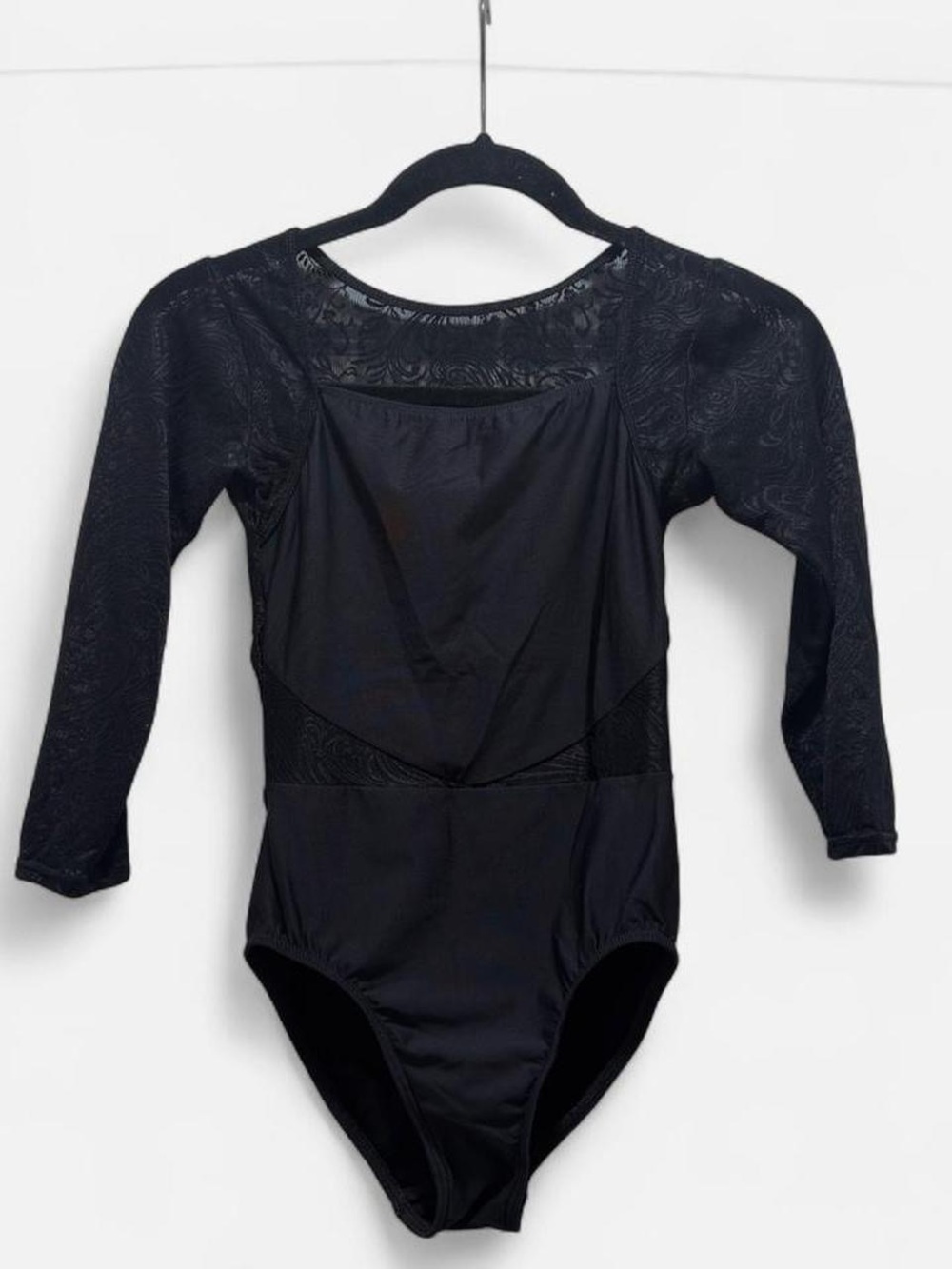 Motionwear 3/4 Sleeve Lace Back Leotard